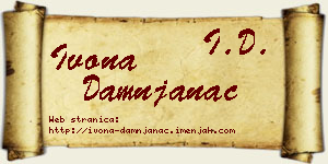 Ivona Damnjanac vizit kartica